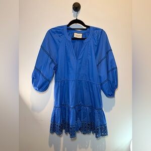 Alexie Royal Blue Puff Sleeve Dress